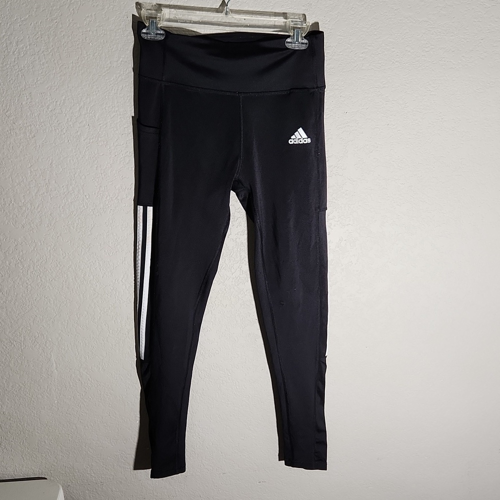 Adidas Leggings Womens size M black white Flaws Aeroready